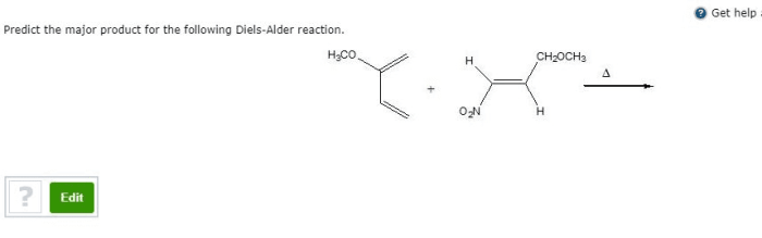 Predict the product for the following diels alder reaction